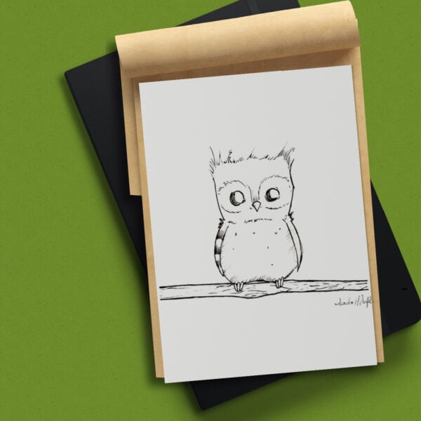 Good Morning Owl - Printable Art and Coloring Sheet