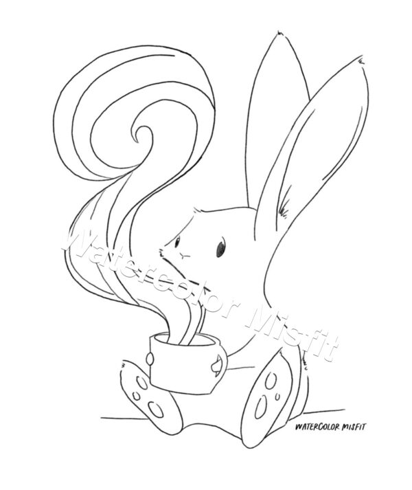 Coffee Time with Meh the Bunny