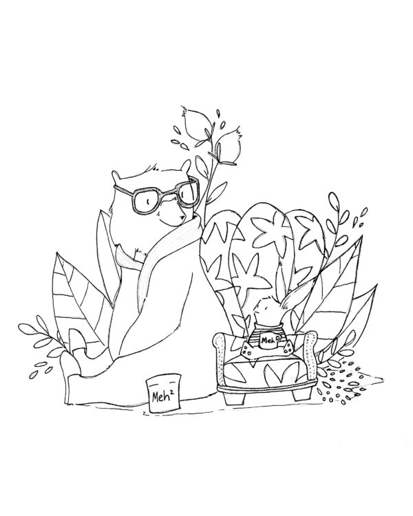 Bunny and Bear with Coffee