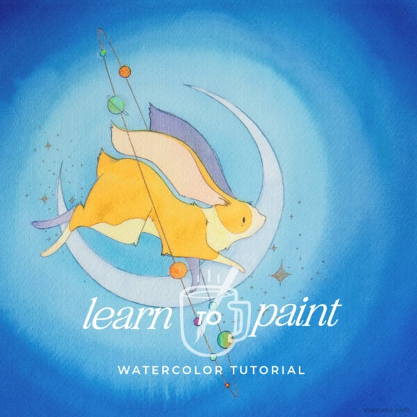 Luna the Bunny Painting (YouTube Tutorial Template)